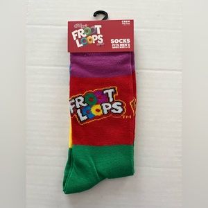 Kellogg’s Fruit Loops Cereal Socks Fits Men’s Shoe Size 6-12